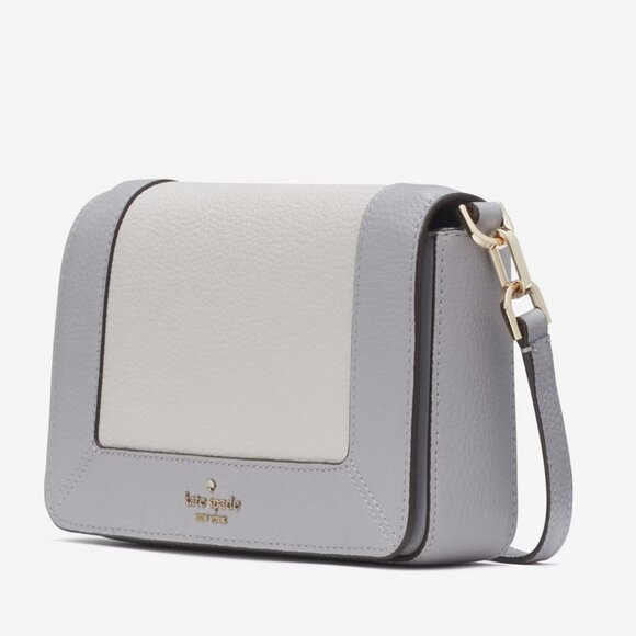 Kate Spade Lena Mini Crossbody KH792 Mountain Grey Pebbled Leather NWT - Picture 4 of 7